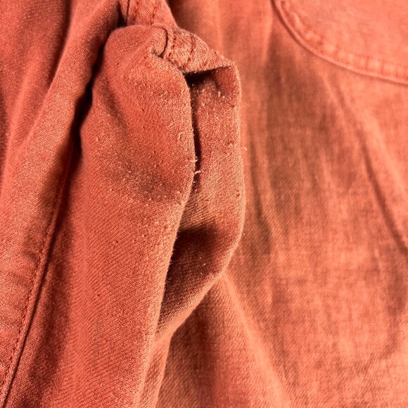 American Eagle Linen Blend Pants Women's 34x29* High Rise Wide Leg Orange Tag 12 - Picture 2 of 16